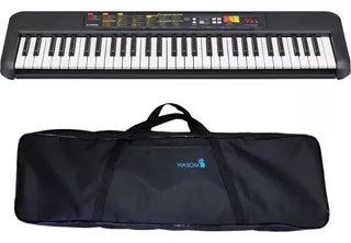 Kit Teclado Musical Yamaha Psr-f52 + Bag Viasom C5s C/ Alça