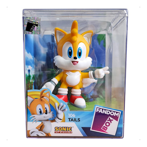 Boneco Tails - Sonic Coleção Fandom Box Lider Brinquedos