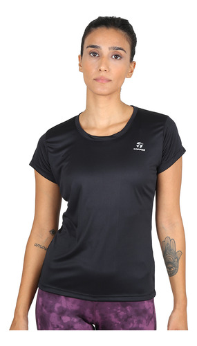 Remera Entrenamiento Topper Basic Mujer En Negro | Dexter