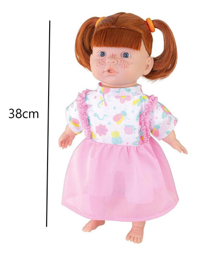 Boneca Reborn Marcelle Ruiva Fala 60 Frases +bolsinha Boneca