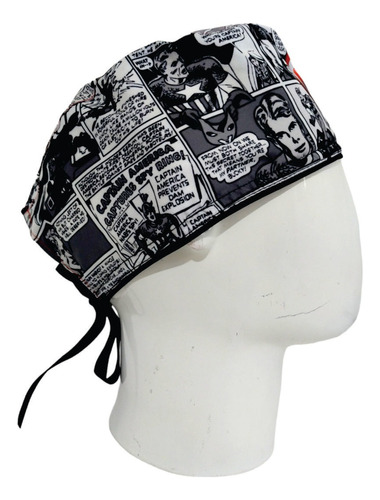 Gorro Quirúrgico Antifluido + Lanyard Capital America Comics