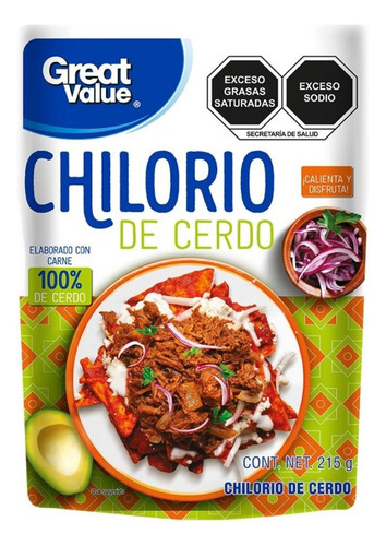 3 Pza Guisado Chilorio Great Value De Cerdo 215 G