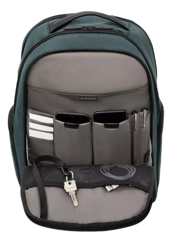 Mochila profissional Altmont, laptop Essential, cor verde Victorinox, design de tecido liso