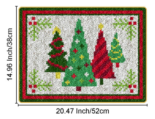 Kit De Alfombra De Gancho De Pestillo Árbol De Navidad