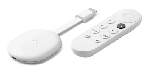 Google Chromecast 4k Android Tv Control De Voz Color Blanco