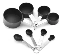 Comprar Jogo Medidor 8 Xícaras Colheres Medidoras Silicone Inox 