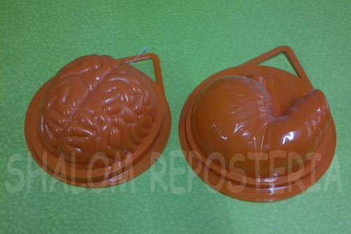 * Kit 2 Moldes Cerebro Y Estomago  Hielo Chocolate Jabon