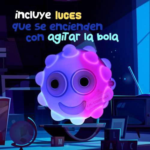 Imagen 3 de 10 de Set 2 Pcs Squishy Luz Led Eyepop Apachurrar Juguete Ptq-063