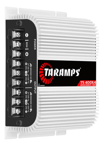 Modulo Taramps Ts400x4 Amplificador Som Automotivo 400w 2 Oh Branco