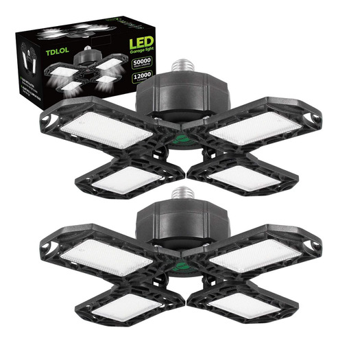 Luces Led Garaje, Paquete De 2, 100 W, 12000 Lm, 6500 K...