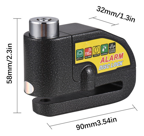 Candado Lock Para Moto Y Bicicleta, 2 Unidades, Resistente A