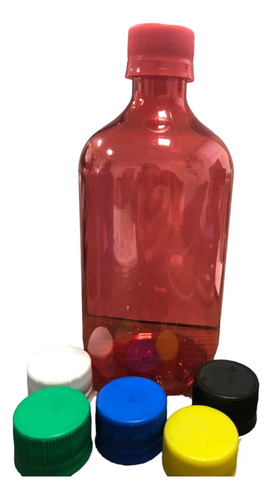Botella Roja De 500ml Con Tapa Rosca (pack X 10)