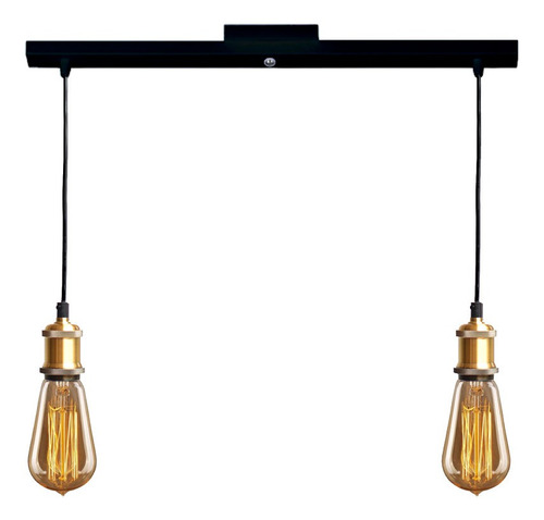 Portalamparas Vintage E27 Colgante Jersey 2 Luces Lineal