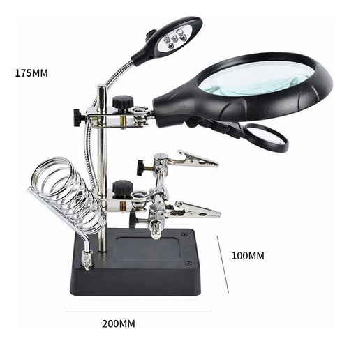 ** Lupa Con Base De Pinza De Luz Led For Soldar