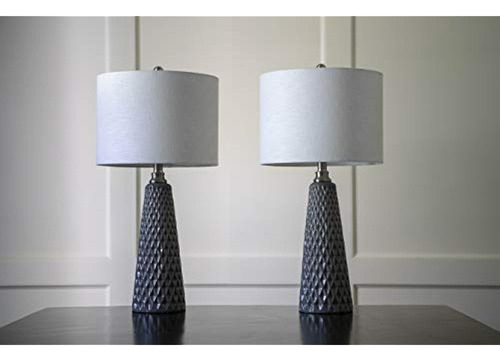 Decor Therapy Mp1629 Juego De Dos Lámparas De Mesa De Cerámi