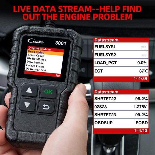 Imagen 6 de 7 de Escaner Launch Creader 3001 Automotriz Obd2 Multimarca Motor