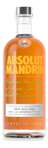 Absolut Mandrin Vodka Saborizado Destilado 750ml