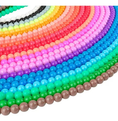 Tiras De Perlas X 5 Und Colores Varios Para Pulseras Y Bijou