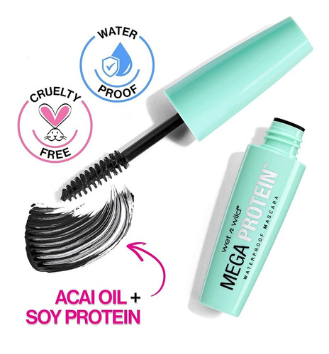 Mascara Pestaña Wet N Wild Mega Protein Waterproof Mascara