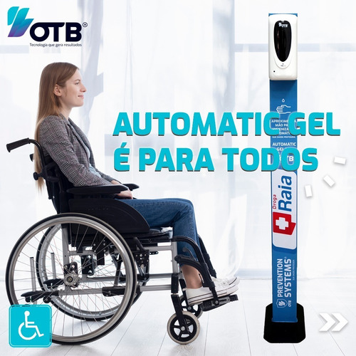 Imagem 6 de 10 de Totem Personalizado Para Álcool Em Gel Sem Colocar As Mãos