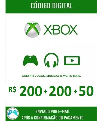 Cartão Presente Xbox Live R$100 - Codigo Digital - Gift Card Envio