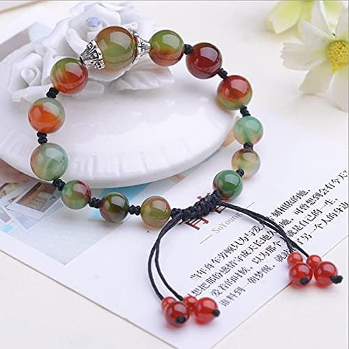 Hermosa Pulsera Hecha A Mano Con Cuentas De Ágata De Pavo Re