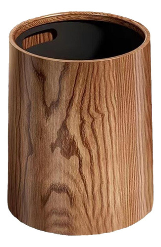 Papelera De Grano De Madera, Papelera De Moda, Cesta De 15l