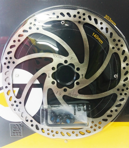 Imagen 2 de 3 de Rotor/disco Freno P/bici Tektro 203-19 6 Tornillos