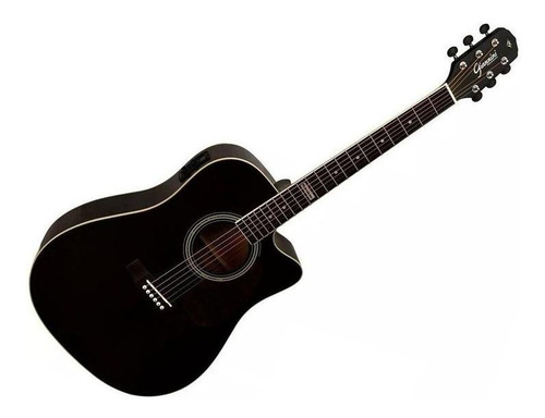 Violão electroacústico Giannini Performance GF-1D CEQ abeto black