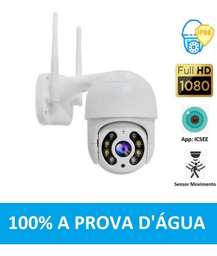 Imagem 1 de 5 de Câmera Ip Icsee Prova D'água Infravermelho Externa Wifi Hd 3