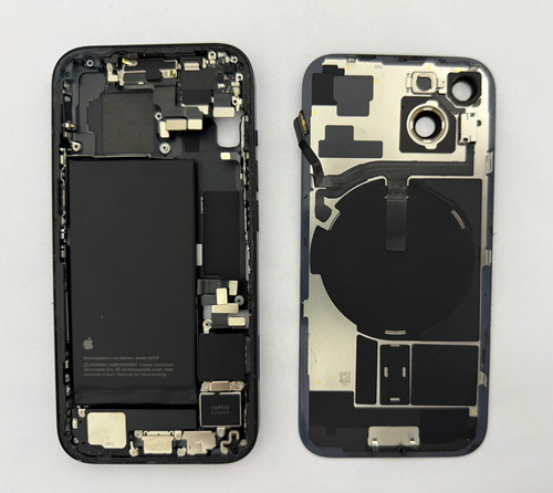 Tampa Traseira Carcaça Vidro Para Iphone 15 Retirada Complet Rosa Lisa