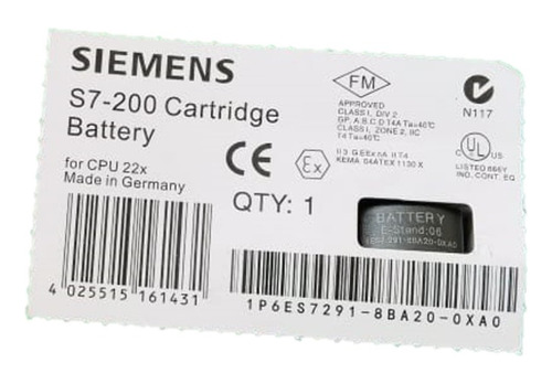 Bateria Para Plc Siemens S7-200 Cat. 6es7291-8ba20-0xa0.