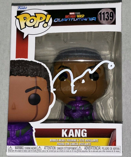 Funko Pop! Autografiado Jonathan Majors Kang Ant-man Marvel