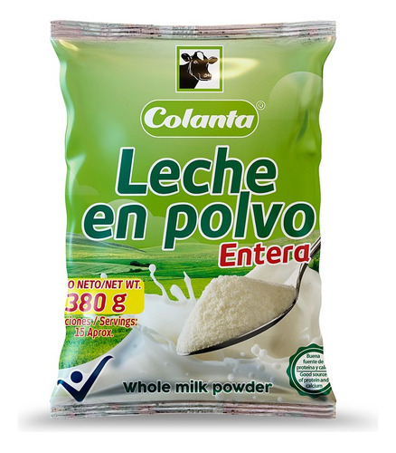 Leche Polvo Bolsa 380g Colanta - g a $48