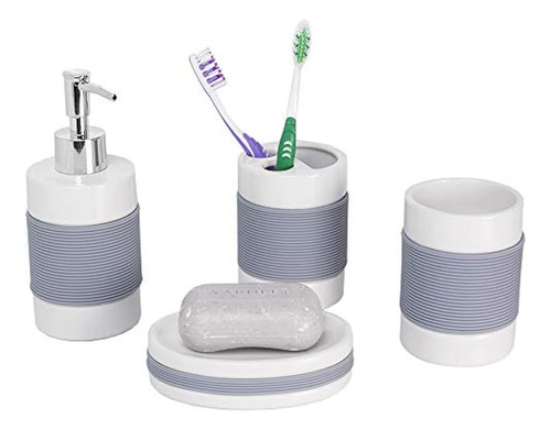 Set De Accesorios De Baño De 4 Piezas Para El Hogar Con Agar