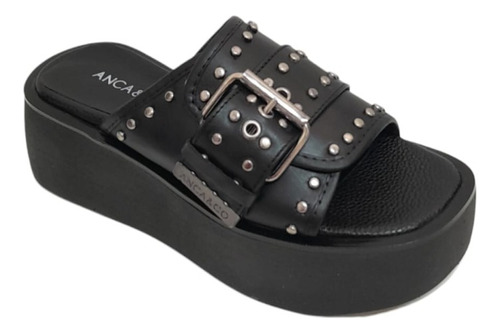 Sandalias Anca&co Valeria Mujer Moda Plataforma Black