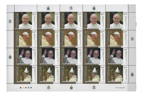 P02 Argentina Plancha Año 2013 Papa Francisco Mint