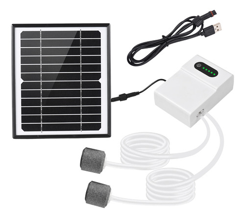 Kit Bomba De Aire Solar 5w/6v Para Acuario, Oxigenador,.mo