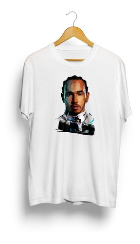 Remera Formula 1 Lewis Hamilton Imagen Color Blanca (002)