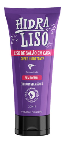 Hidraliso Alisante Sem Formol Hidratante Original 200mL