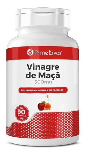 Vinagre De Maçã 90 Cápsulas De 500mg