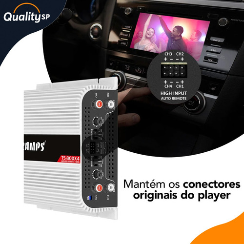 Modulo Amplificador Taramps Ts 800x4 800w Rms 4 Canais 2ohms