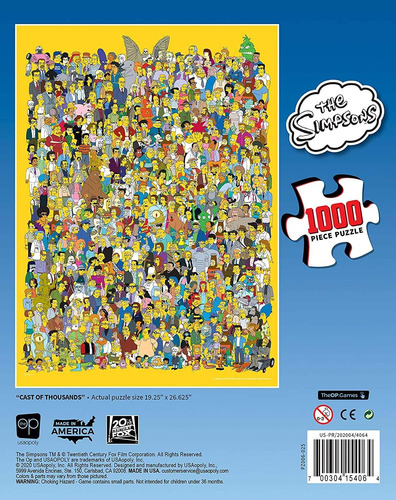 Usaopoly Rompecabezas De 1000 Piezas Del Elenco De Los Simps