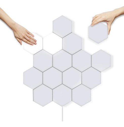 Lâmpada Luminária Quântica 5 Led Hexagonal Touch Modular