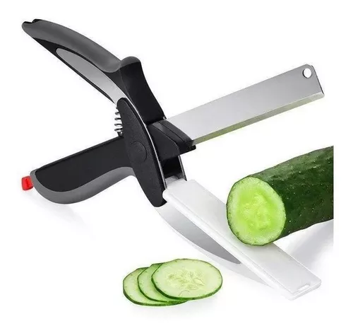 Imagen 1 de 7 de Cortador Cocina Cuchillo Y Tijeras 2 En 1 Clever Cutter