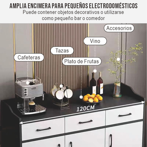 Aparador Moderno Organizadorbufetera Con 3 Puertas
