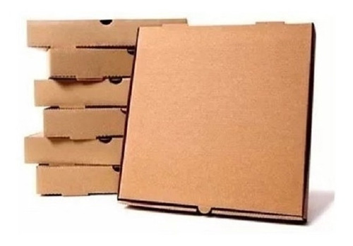 Cajas Para Pizza 33x33 Cms Mediana Unicolor Marrón