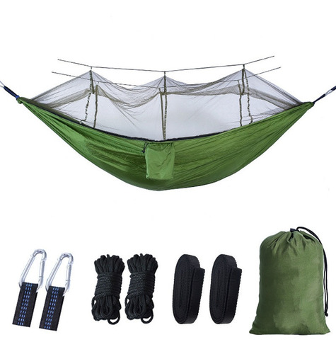 Hamaca Portátil Para Camping Con Mosquitera Transpirable