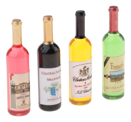 10 Botellas En Miniatura De 4 Piezas En Hogar De Botellas De