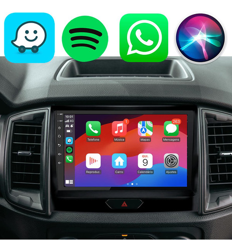 Kit Multimidia Android 9p Ranger 17 18 19-21 Carplay+ Canbus